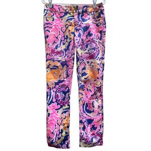 Lilly Pulitzer Callahan Chino Pant Brilliant Blue Catch & Release Women's 2